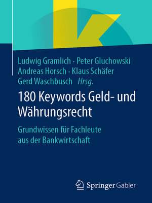 cover image of 180 Keywords Geld- und Währungsrecht
